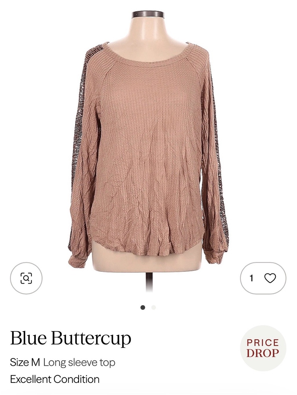 Blue Buttercup Taupe with sequin sleeves